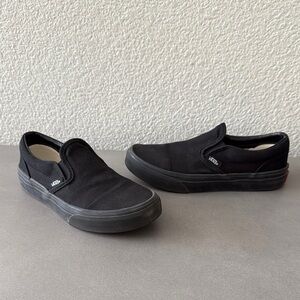 Vans Classic Black Canvas Slip-Ons